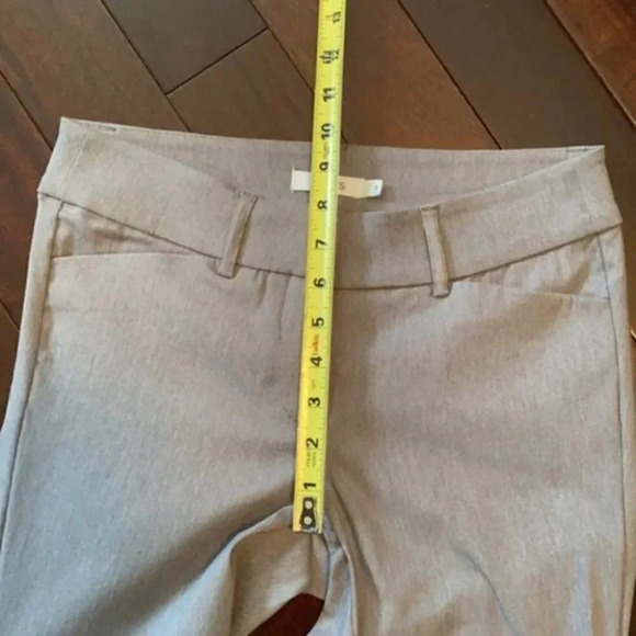 Ricki’s Slim Ankle Zip Pants Cropped Stretch Microtwill Cigarette Trousers Grey - Picture 14 of 16